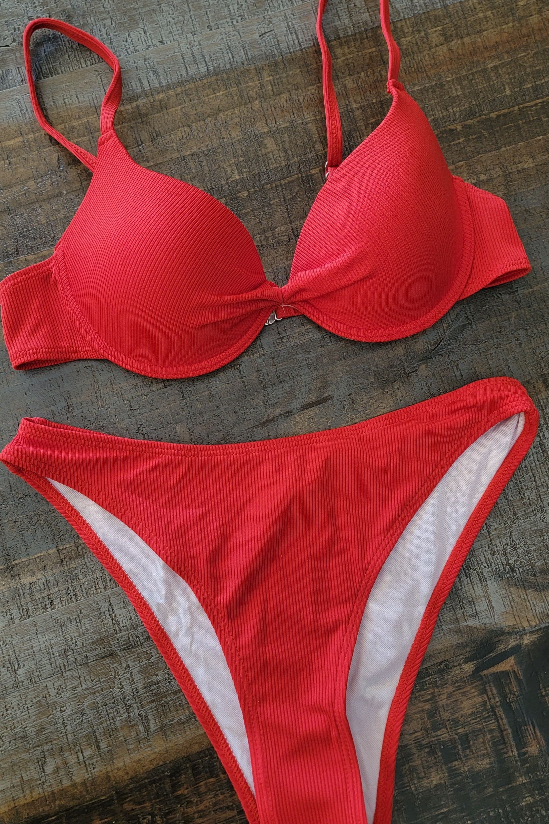 Red push up bikini online