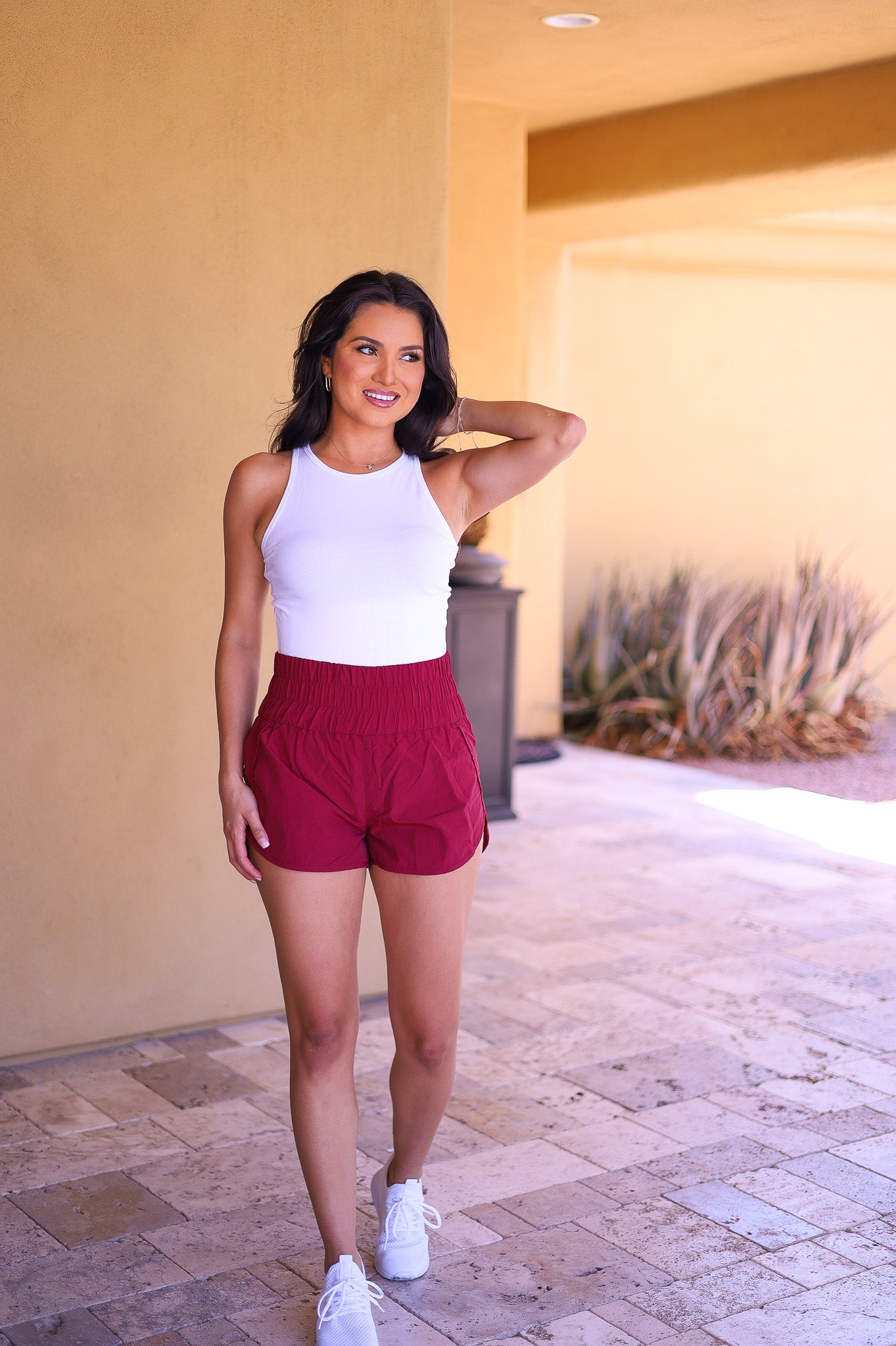 Wine - The Way Home - High Waisted Athletic Shorts