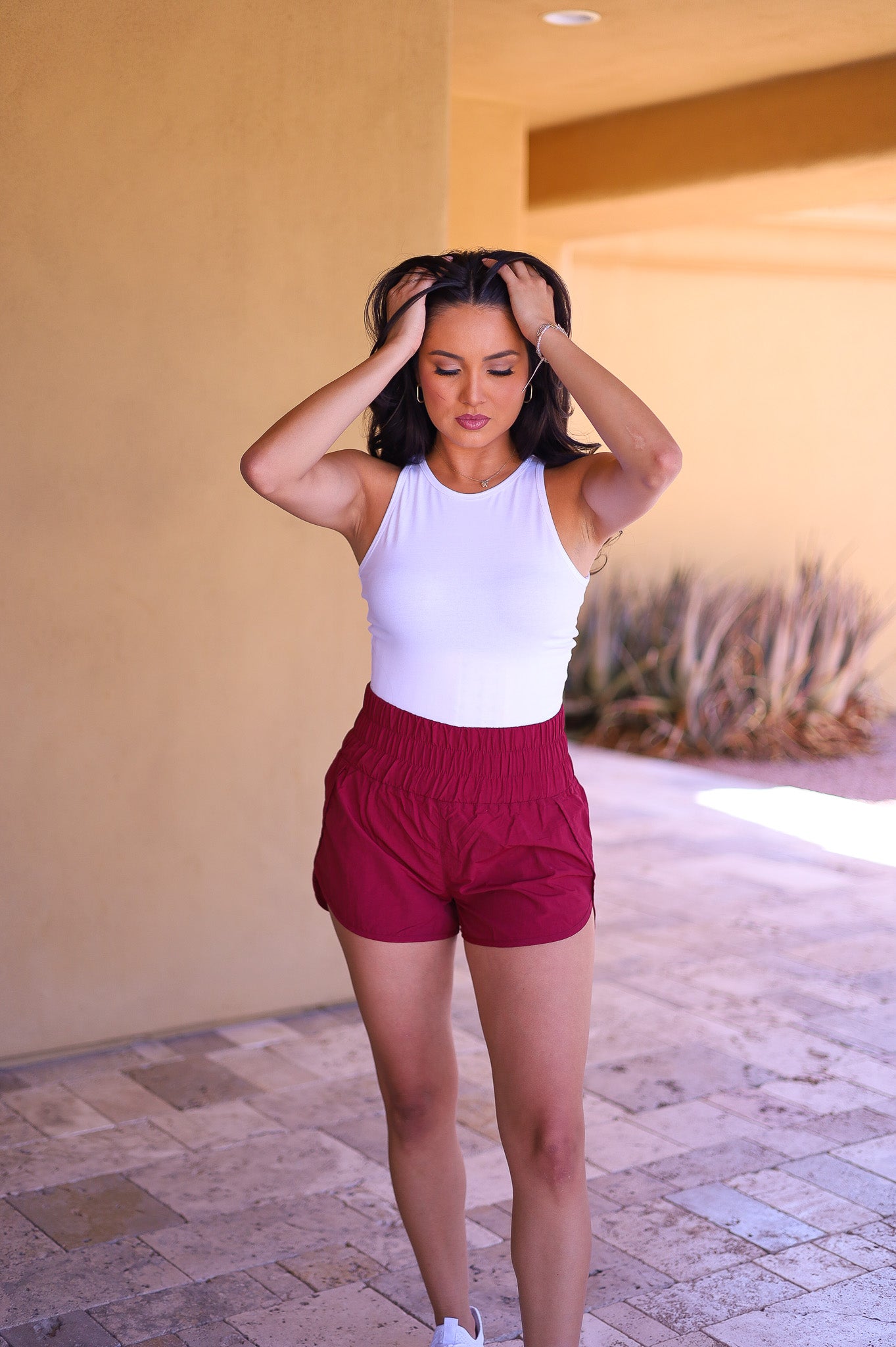 Wine - The Way Home - High Waisted Athletic Shorts