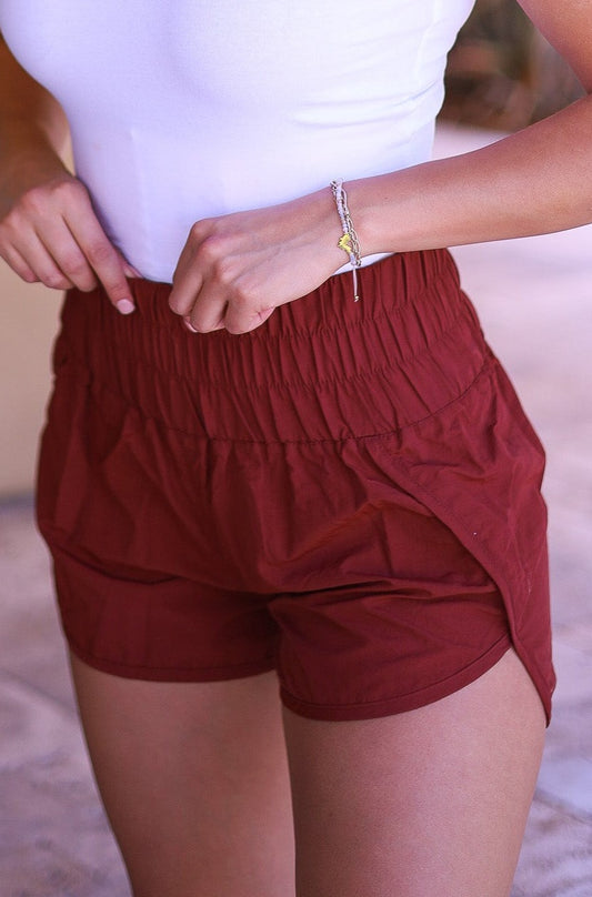 Brick - The Way Home - High Waisted Athletic Shorts