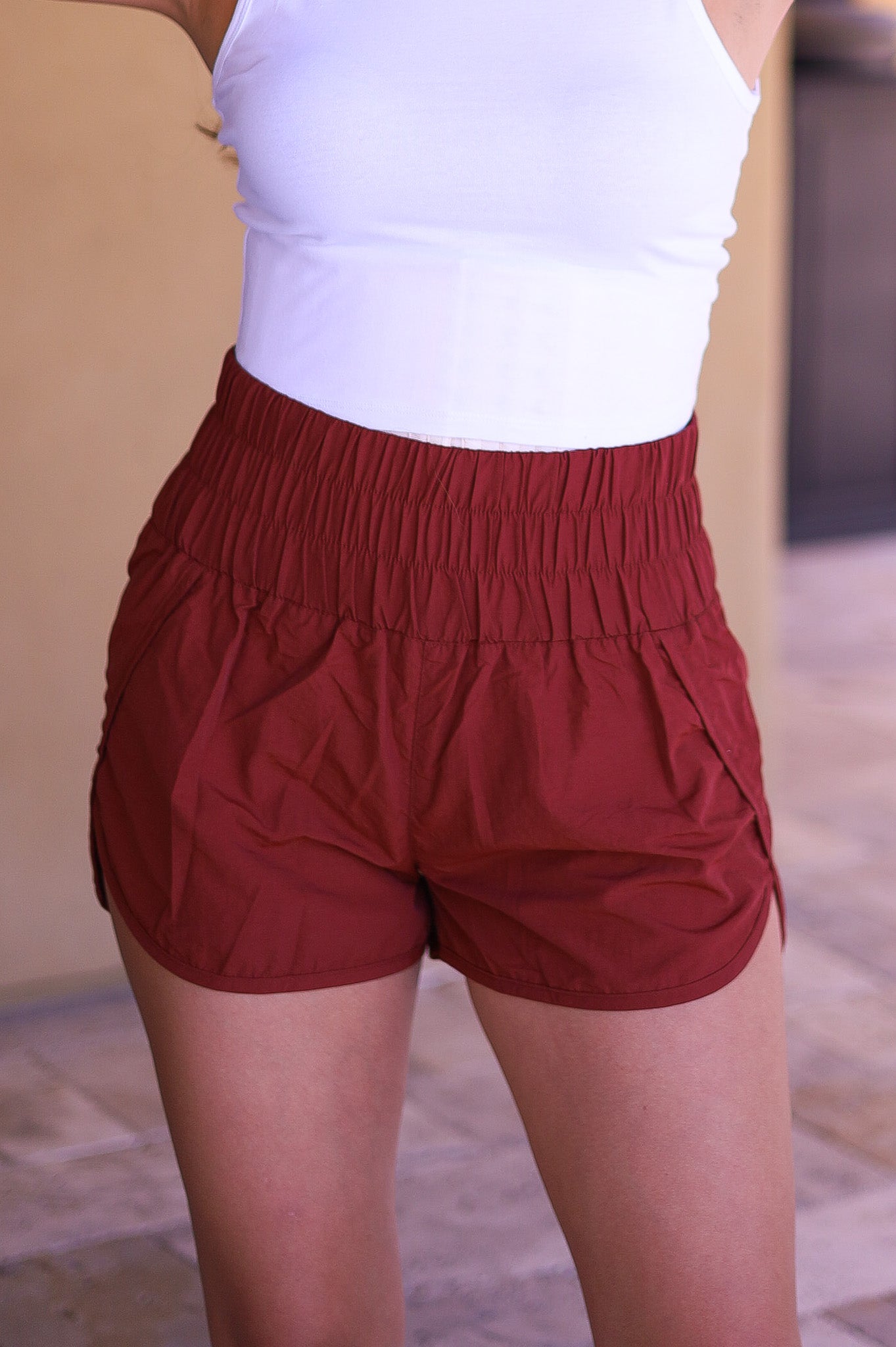 Brick - The Way Home - High Waisted Athletic Shorts