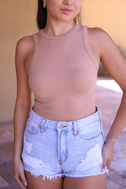 Nude - Thick Elastic Tank Top