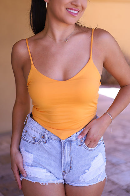 Mango - Western Vibes V Hem Crop Cami