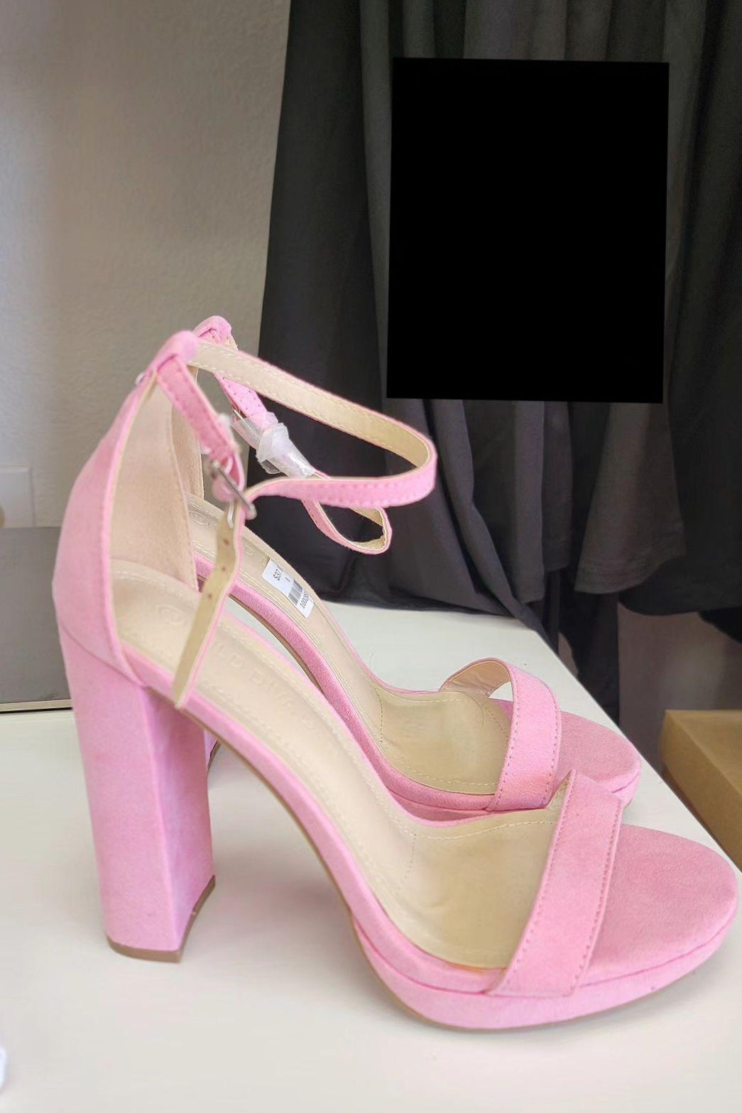 Light Pink - Suede Heels (Small Platform)